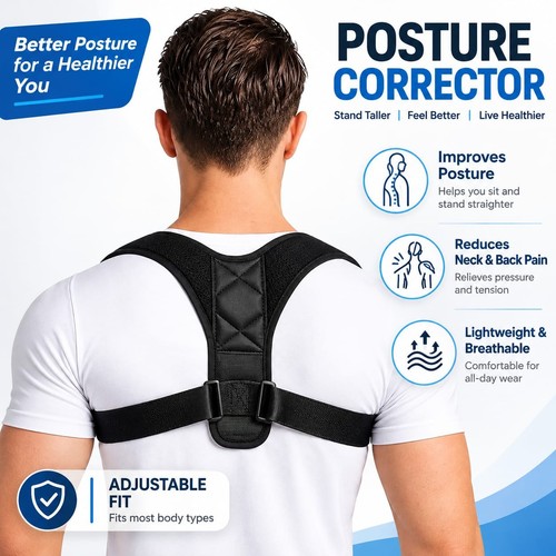 Posture corrector back brace - back,