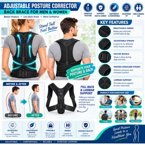 Adjustable posture corrector - adjustable,