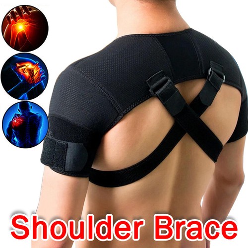 Black double shoulder brace - black,