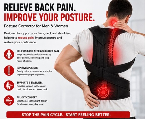 Posture corrector back brace - back,